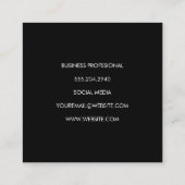 Chic Stripes Faux Leather Vierkante Visitekaartje (Achterkant)