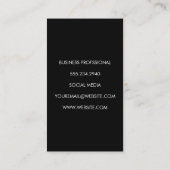 Chic Stripes Faux Leather Visitekaartje (Achterkant)