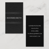 Chic Stripes Faux Leather Visitekaartje (Voorkant / Achterkant)