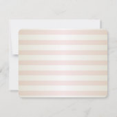 Chic Stripes Flower,Wedding Rehearsal Dinner Kaart (Achterkant)
