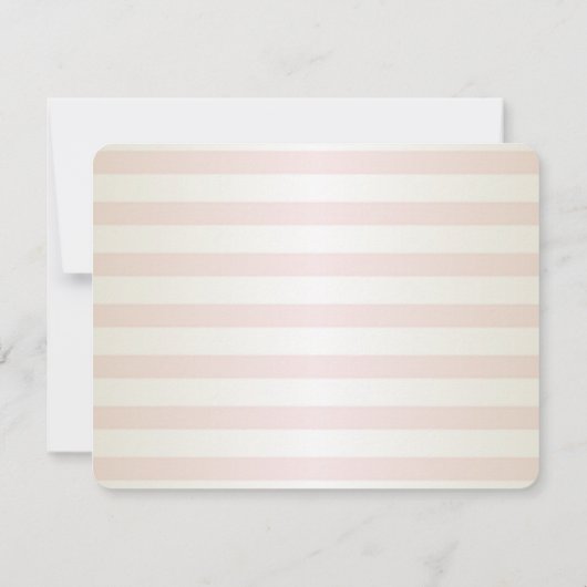 Chic Stripes Flower,Wedding Rehearsal Dinner Kaart (Achterkant)