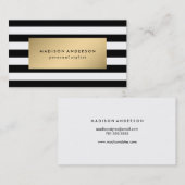 Chic Stripes in Gold | VISITEKAARTJES (Voorkant / Achterkant)