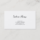 Chic Stripes Paars Black White Makeup Artist Visitekaartje (Achterkant)