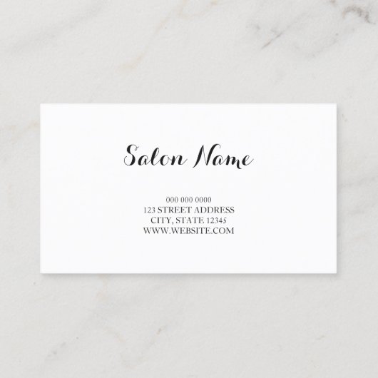 Chic Stripes Roze Black White Makeup Artist Visitekaartje (Achterkant)