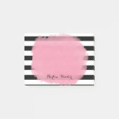 Chic Stripes roze zwart wit Post-it® Notes (Voorkant)