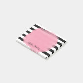Chic Stripes roze zwart wit Post-it® Notes (Schuin)