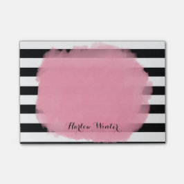 Chic Stripes roze zwart wit Post-it® Notes