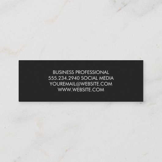 Chic Stripes Yellow Texture Mini Visitekaartje (Achterkant)