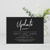 Chic Strokes Editable Color Wedding Update Card Bedankkaart (Staand voorkant)