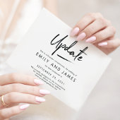 Chic Strokes Editable Color Wedding Update Kaart