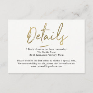 Chic Strokes Wedding Details Enclosure Kaarten
