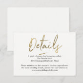 Chic Strokes Wedding Details Enclosure Kaarten (Voorkant / Achterkant)