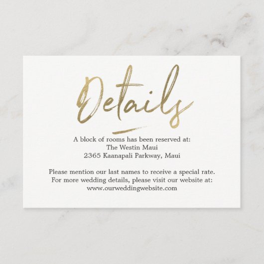 Chic Strokes Wedding Details Enclosure Kaarten (Voorkant)