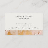 Chic Struik Pink Gold Oil Paint Texture Afspraak Visitekaartje (Achterkant)