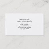 Chic Stylish Black en Cream Striped Modern Visitekaartje (Achterkant)