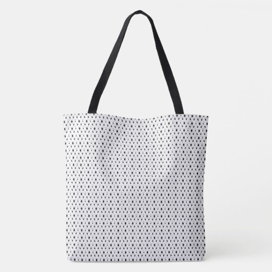 Chic Stylish Black White Geometric Pattern Simple Tote Bag (Achterkant)