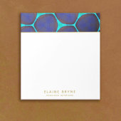 Chic Stylish Bold Navy Turquoise Pattern Notitieblok