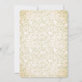 Chic Stylish Bride Dress Damask Vrijgezellenfeest Kaart (Achterkant)