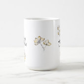 Chic Stylish Gold Botanical Floral Merry kerst Koffiemok (Center)