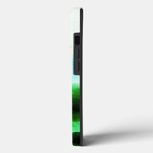 Chic Stylish Green Mountains Landscape Monogrammin Case-Mate iPhone Case (Achterkant / Links)