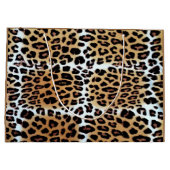 Chic Stylish Leopard Animal Print Custom Business Groot Cadeauzakje (Achterkant)