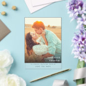 Chic Stylish Mod Photo Save the Date Acryl Uitnodigingen (Insitu (Huwelijk))