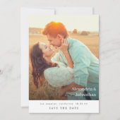Chic Stylish Mod Photo Save the Date Kaart (Voorkant)