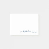 Chic Stylish Modern Girly Script Navy Blue Post-it® Notes (Voorkant)