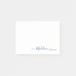 Chic Stylish Modern Girly Script Navy Blue Post-it® Notes