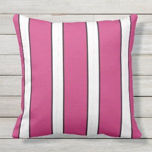 CHIC & STYLISH_MODERN HOT PINK & WHTIE STRIPES BUITENKUSSEN