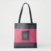 Chic Stylish Modern Monogram Bunco Queen Tote Bag (Voorkant)
