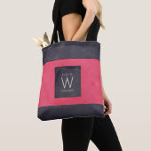 Chic Stylish Modern Monogram Bunco Queen Tote Bag (Dichtbij)