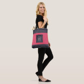 Chic Stylish Modern Monogram Bunco Queen Tote Bag (Op model)