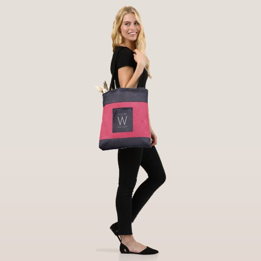 Chic Stylish Modern Monogram Bunco Queen Tote Bag (Op model)