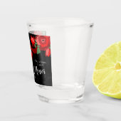 CHIC & STYLISH_MODERN RED FLORL SHOT GLAS (Rechts)