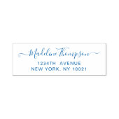 Chic Stylish Navy Blue Modern Script Typografie Zelfinktende Stempel (Design)