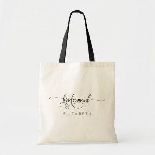 Chic Stylish Persoonlijke Naam Bridesmaid Tote Bag