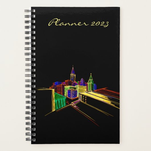 Chic Stylish Planner Vibrant Bright City (Voorkant)