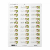 Chic Succulent Desert Cactus Red Floral Address Etiket (Full Sheet)