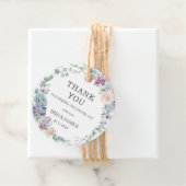 Chic Succulenten Bloemige Groene Huwelijks Dankjew Bedankjes Labels (In situ)