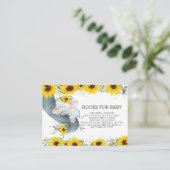 Chic Sunflower Baby Elephant brengt in plaats daar Informatiekaartje (Staand voorkant)