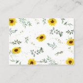 Chic Sunflower Baby Elephant brengt in plaats daar Informatiekaartje (Achterkant)