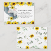 Chic Sunflower Baby Elephant brengt in plaats daar Informatiekaartje (Voorkant / Achterkant)