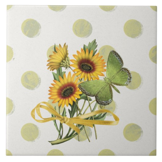Chic Sunflower Country design Tegeltje (Voorkant)