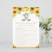 Chic Sunflower Elephant die mama het beste spel ke (Staand voorkant)