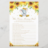 Chic Sunflower Elephant die mama het beste spel ke (Voorkant)