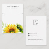 CHIC SUNFLOWER HERFST KETTING BRACELET DISPLAATS K VISITEKAARTJE (Voorkant / Achterkant)