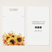 Chic Sunflower Ketting Display Kaarten Visitekaartje (Voorkant /achterkant)