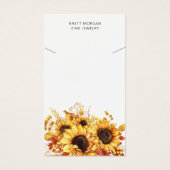 Chic Sunflower Ketting Display Kaarten Visitekaartje (Voorkant)