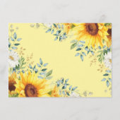 Chic Sunflower Oerwoud Elephant Baby Diaper Raffle Informatiekaartje (Achterkant)